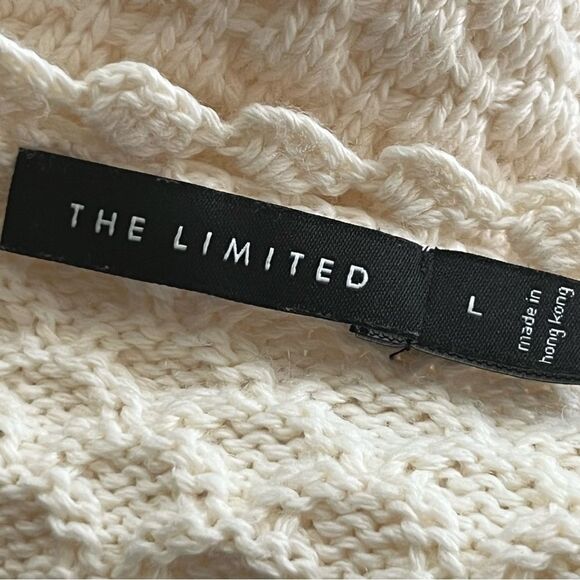 Vintage Y2K Knit Cropped Sweater in Cream Size Large Wool Babydoll Belted - Picture 11 of 11